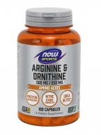 NOW Arginine & Ornithine 100 vcaps
